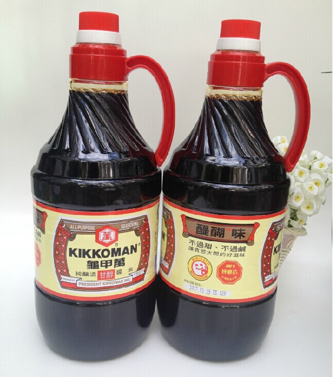 台湾原装进口 龟甲万甘醇酱油1000ml 不含防腐剂